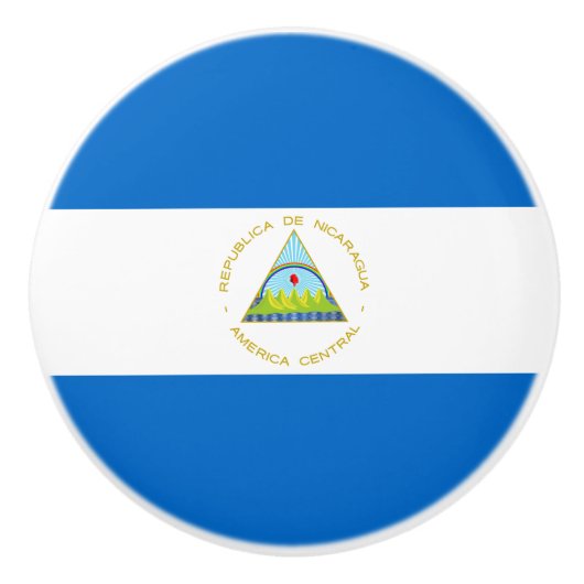 Nicaragua-Flagge Keramikknauf (Vorderseite)