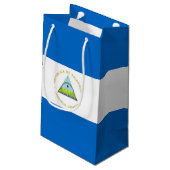 Nicaragua-Flagge Kleine Geschenktüte (Rückseite Schrägansicht)