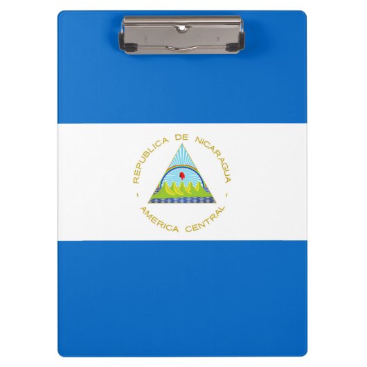 Nicaragua-Flagge Klemmbrett (Vorderseite)