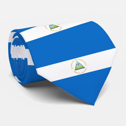 Nicaragua-Flagge Krawatte (Gerollt)
