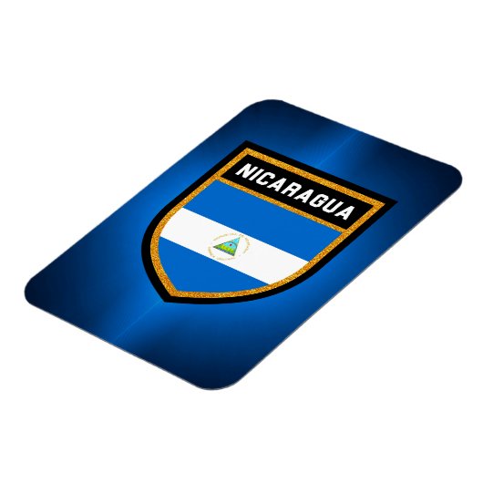 Nicaragua-Flagge Magnet (Linke Seite)