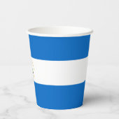 Nicaragua-Flagge Pappbecher (Rückseite)