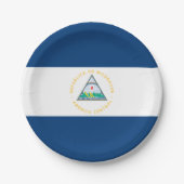 Nicaragua-Flagge Pappteller (Vorderseite)
