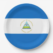 Nicaragua-Flagge Pappteller (Vorderseite)