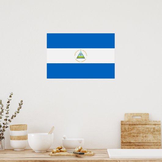 Nicaragua-Flagge Poster (Küche)