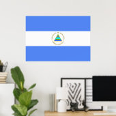 Nicaragua-Flagge Poster (Heimbüro)