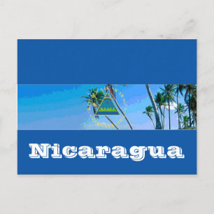 Nicaragua-Flagge Postkarte