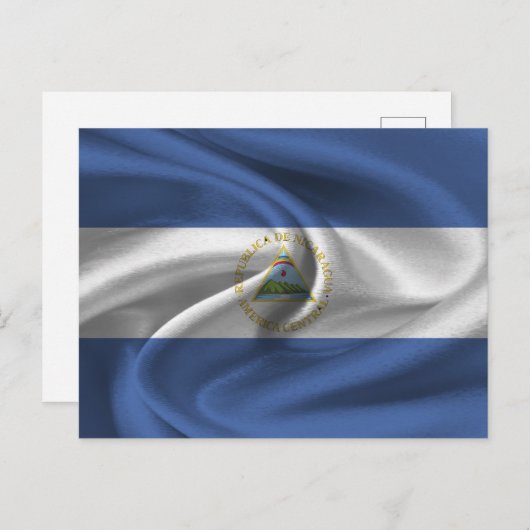 Nicaragua-Flagge Postkarte (Vorne/Hinten)