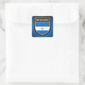 Nicaragua-Flagge Quadratischer Aufkleber (Tasche)