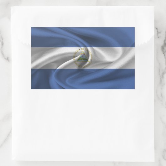 Nicaragua-Flagge Rechteckiger Aufkleber (Tasche)