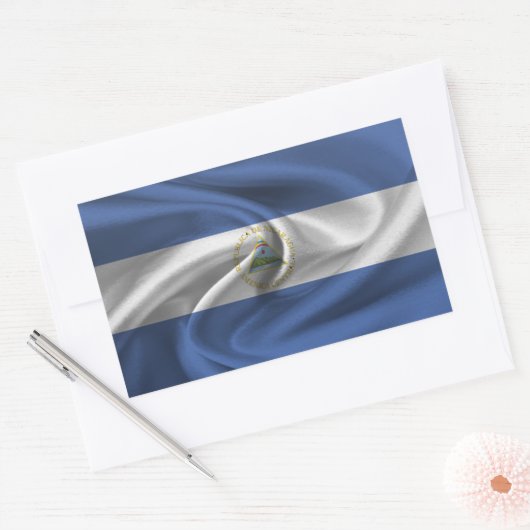 Nicaragua-Flagge Rechteckiger Aufkleber (Umschlag)