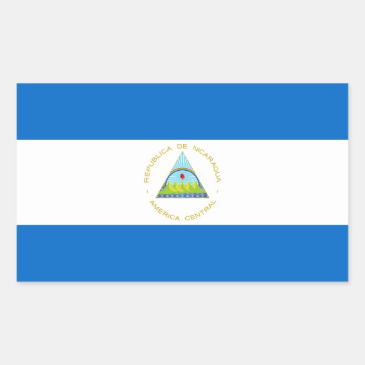 Nicaragua-Flagge Rechteckiger Aufkleber (Vorderseite)