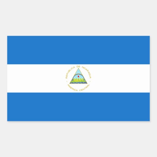 Nicaragua-Flagge Rechteckiger Aufkleber (Vorderseite)