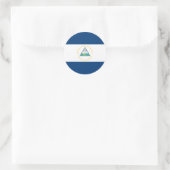 Nicaragua-Flagge Runder Aufkleber (Tasche)