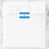 Nicaragua-Flagge Runder Aufkleber (Tasche)