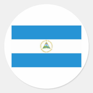 Nicaragua-Flagge Runder Aufkleber