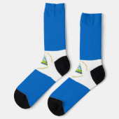 Nicaragua-Flagge Socken (Linkes Detail)