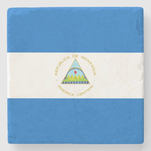 Nicaragua-Flagge Steinuntersetzer (Vorderseite)