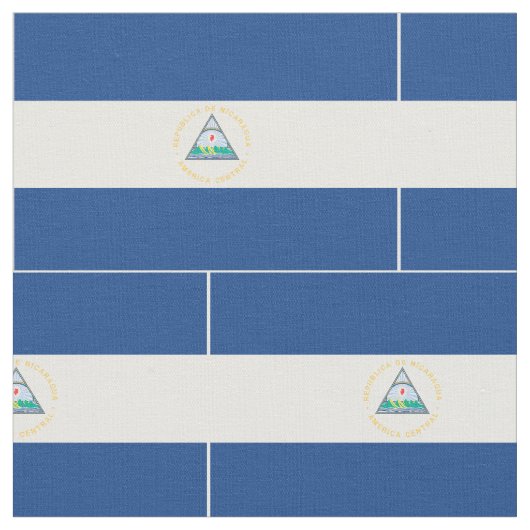 Nicaragua-Flagge Stoff (Nahaufnahme)