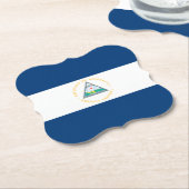 Nicaragua-Flagge Untersetzer (angewinkelt)