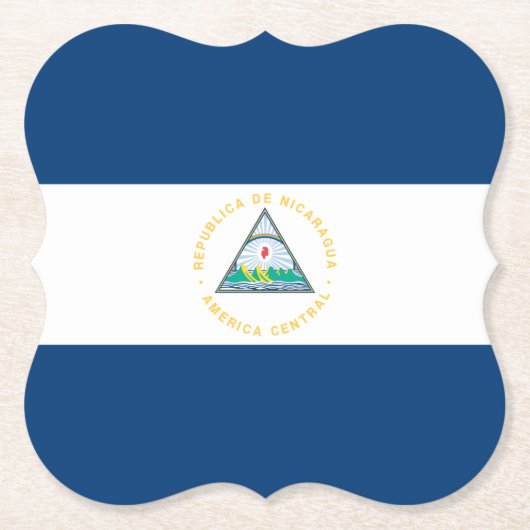 Nicaragua-Flagge Untersetzer (Vorderseite)