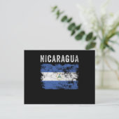 Nicaragua-Flagge Vintag - nicaraguanische Flagge Postkarte (Stehend Vorderseite)