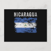 Nicaragua-Flagge Vintag - nicaraguanische Flagge Postkarte (Vorderseite)