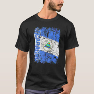 NICARAGUA-Flagge Vintage abgenutzt NICARAGUA   T-Shirt