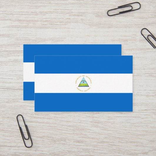 Nicaragua-Flagge Visitenkarte (Vorderseite/Rückseite Beispiel)