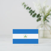 Nicaragua-Flagge Visitenkarte (Stehend Vorderseite)
