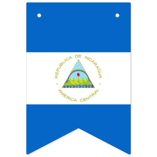 Nicaragua-Flagge Wimpelkette (Zweite Fahne)