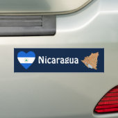 Nicaragua-Flaggen-Herz + Karten-Autoaufkleber Autoaufkleber (Auf Auto)