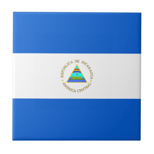 Nicaragua-Flaggen-Keramik-Fliese Fliese (Vorderseite)