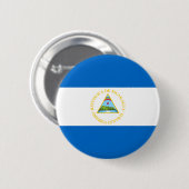 Nicaragua-Flaggen-Knopf Button (Vorne & Hinten)