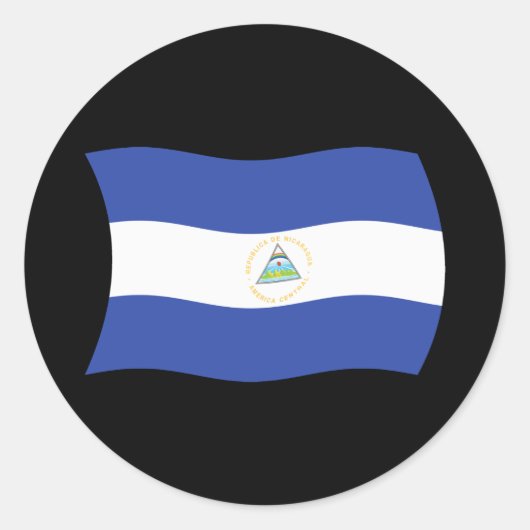 Nicaragua-Flaggenaufkleber Runder Aufkleber (Vorderseite)