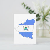 Nicaragua-Flaggenkarte Postkarte (Stehend Vorderseite)