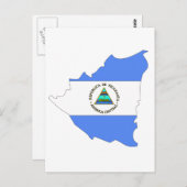 Nicaragua-Flaggenkarte Postkarte (Vorne/Hinten)