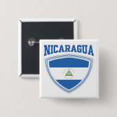 Nicaragua-Flaggenschild Button (Vorne & Hinten)