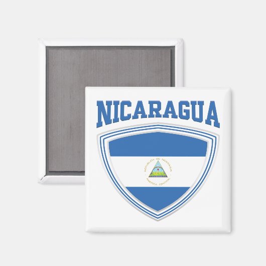 Nicaragua-Flaggenschild Magnet (Vorderseite/Rückseite)