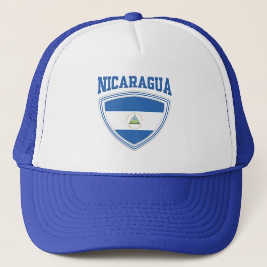 Nicaragua-Flaggenschild Truckerkappe (Vorderseite)