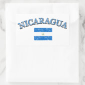 Nicaragua Fußballdesign Rechteckiger Aufkleber (Tasche)