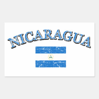 Nicaragua Fußballdesign Rechteckiger Aufkleber