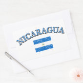 Nicaragua Fußballdesign Rechteckiger Aufkleber (Umschlag)