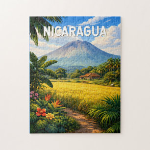 Nicaragua Illustration Reise Kunst Vintage Puzzle