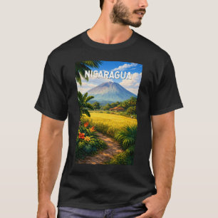 Nicaragua Illustration Reise Kunst Vintage T-Shirt