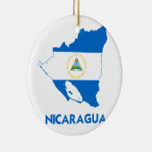 NICARAGUA-KARTE KERAMIKORNAMENT (Rechts)
