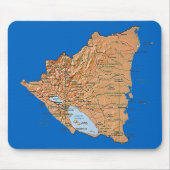 Nicaragua-Karte Mousepad (Vorne)
