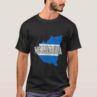 Nicaragua Karte Stolz Nicaraguanische Flagge Nica T-Shirt