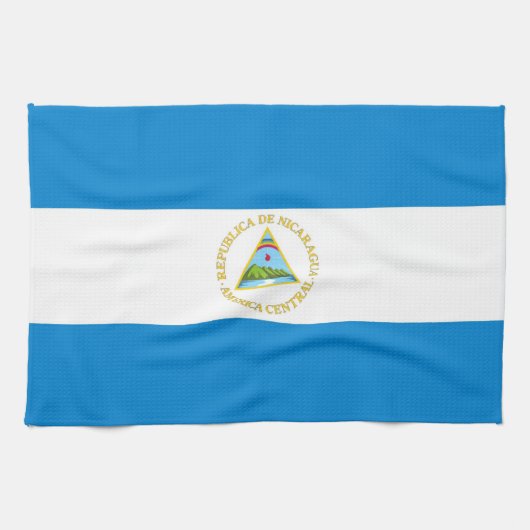 Nicaragua-Landesflaggetuch Geschirrtuch (Horizontal)