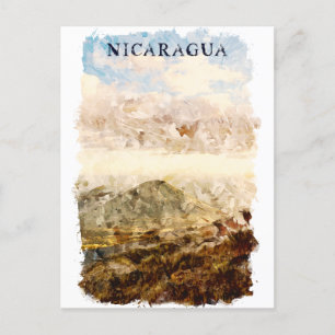 Nicaragua Landschaft Wasserfarbenreise Postkarte
